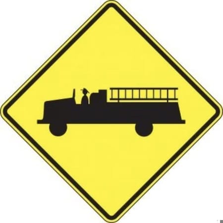 Accuform CROSSING SIGN EMERGENCY VEHICLE 24 in  X FRW727DP